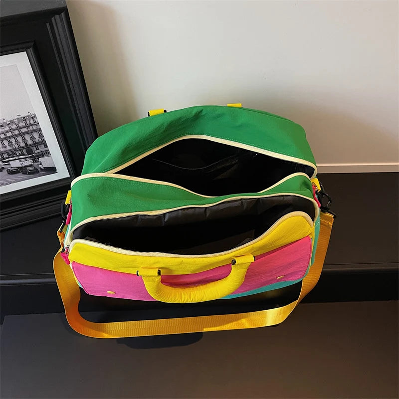 Duffle Bag Water-Resistant Multi-Compartment Padded Handles & Adjustable Strap