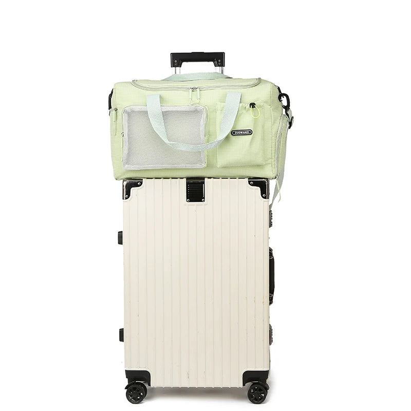Duffle Bag Water-Resistant Multi-Compartment Padded Handles & Detachable Strap