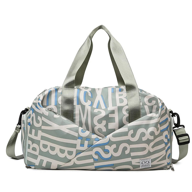 Duffle Bag Water-Resistant Multi-Compartment Padded Handles & Removable Strap