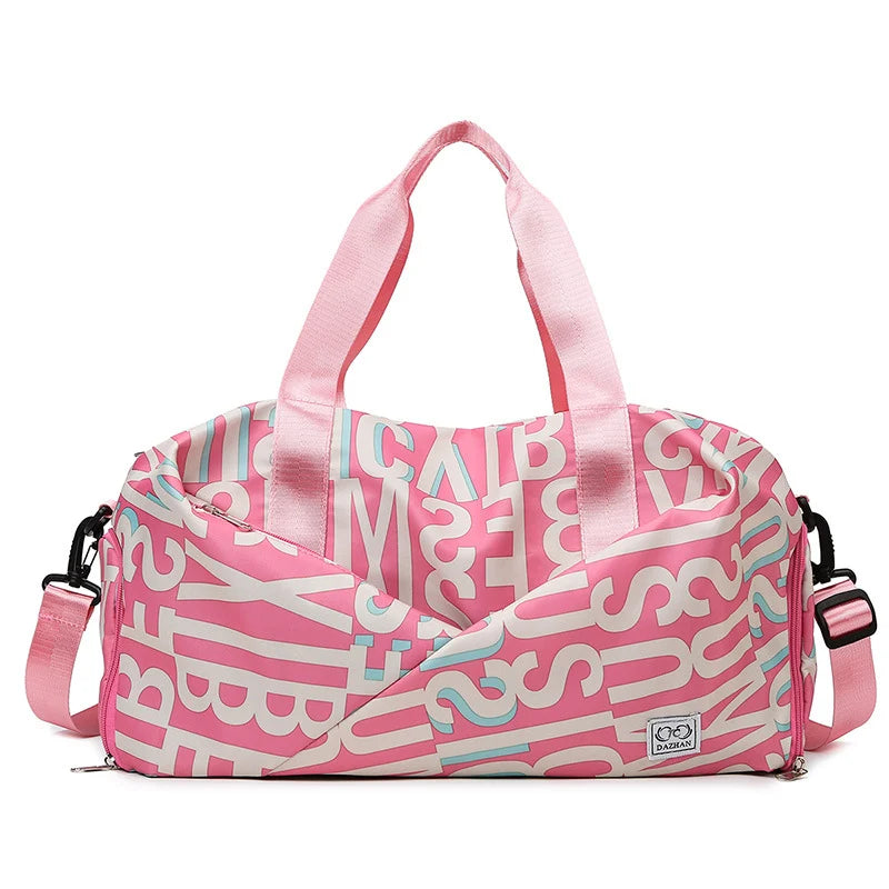Duffle Bag Water-Resistant Multi-Compartment Padded Handles & Removable Strap
