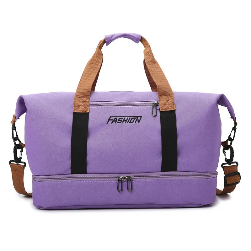 Duffle Bag Water-Resistant Multi-Pocket Adjustable Strap