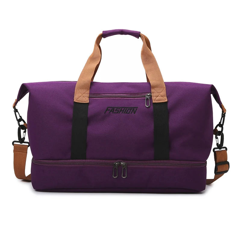 Duffle Bag Water-Resistant Multi-Pocket Adjustable Strap