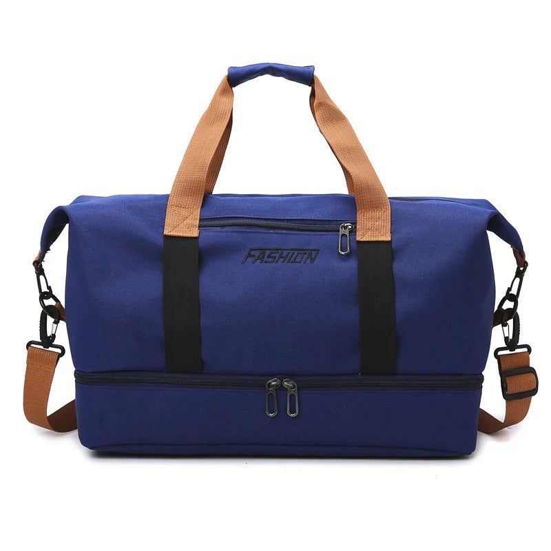 Duffle Bag Water-Resistant Multi-Pocket Adjustable Strap