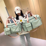 Duffle Bag Water-Resistant Multi-Pocket Shoulder Strap & Handles