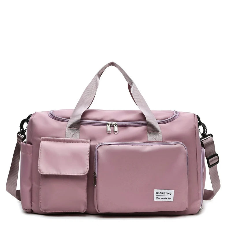 Duffle Bag Water-Resistant Multi-Pocket Shoulder Strap & Handles