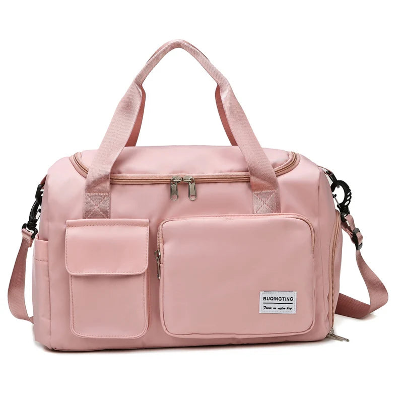 Duffle Bag Water-Resistant Multi-Pocket Shoulder Strap & Handles