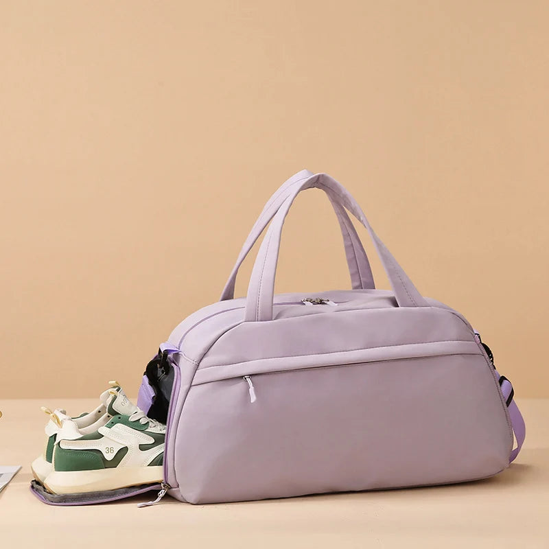 Duffle Bag Water-Resistant Multiple Compartments Detachable Shoulder Strap