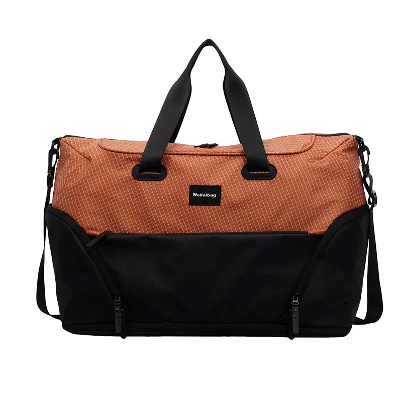 Duffle Bag Water-Resistant Multiple Compartments Detachable Strap