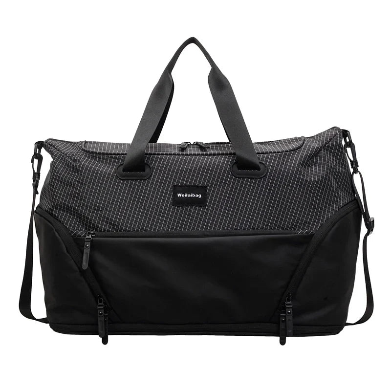 Duffle Bag Water-Resistant Multiple Compartments Detachable Strap
