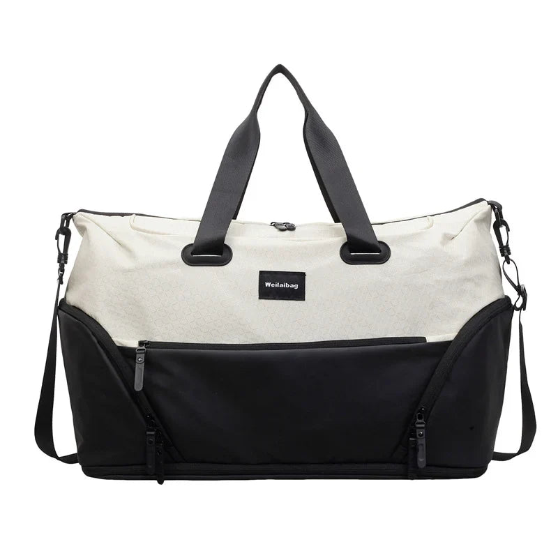 Duffle Bag Water-Resistant Multiple Compartments Detachable Strap