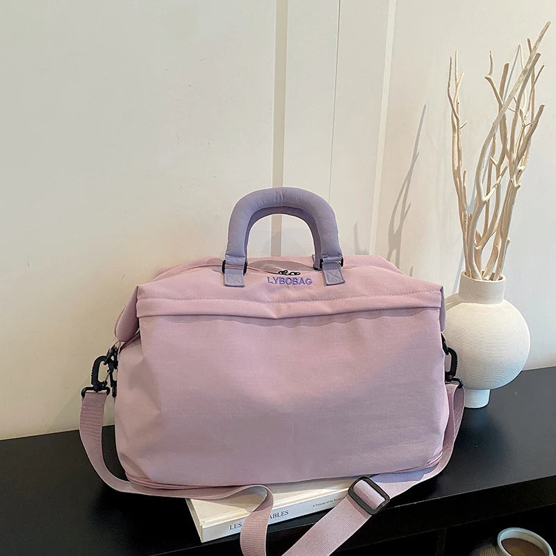 Duffle Bag Water-Resistant Multiple Compartments & Detachable Strap