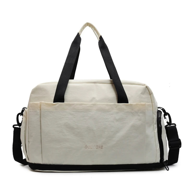 Duffle Bag Water-Resistant Multiple Compartments & Padded Shoulder Strap