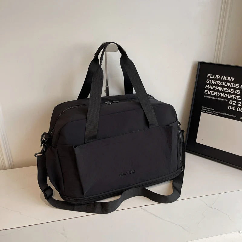 Duffle Bag Water-Resistant Multiple Compartments & Padded Shoulder Strap