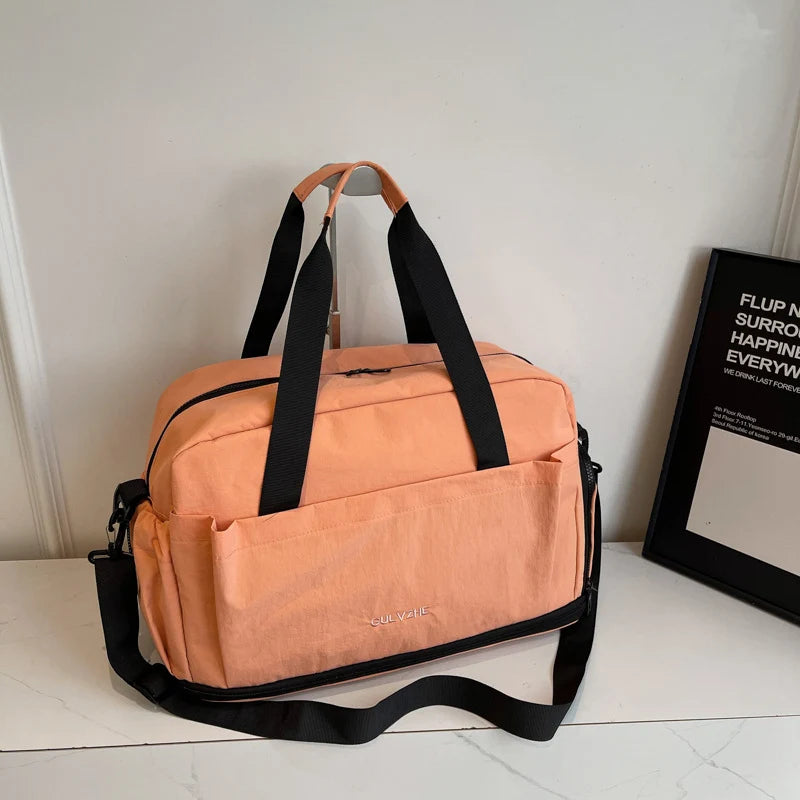 Duffle Bag Water-Resistant Multiple Compartments & Padded Shoulder Strap
