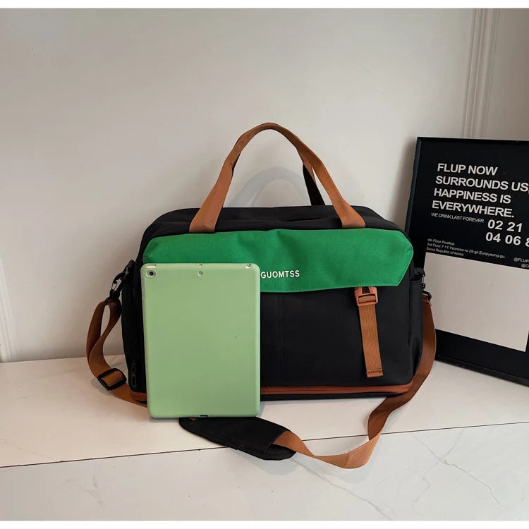 Duffle Bag Water-Resistant Multiple Compartments Padded Strap