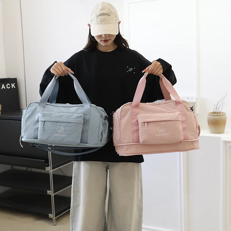 Duffle Bag Water-Resistant Multiple Compartments & Removable Shoulder Strap