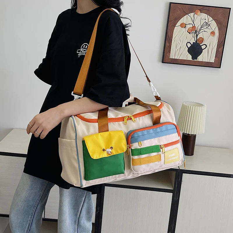 Duffle Bag Water-Resistant Multiple Pockets