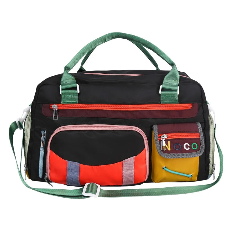 Duffle Bag Water-Resistant Multiple Pockets & Adjustable Shoulder Strap
