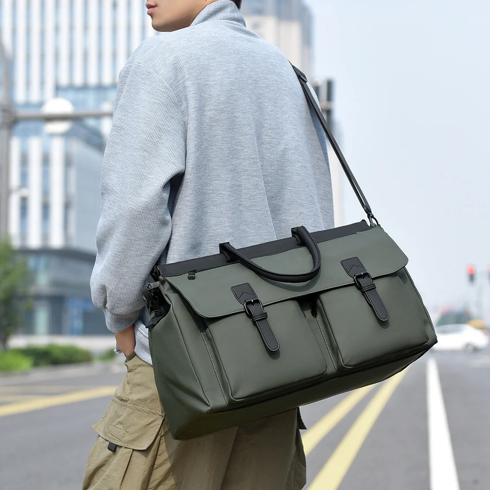 Duffle Bag Water-Resistant Multiple Pockets & Adjustable Strap