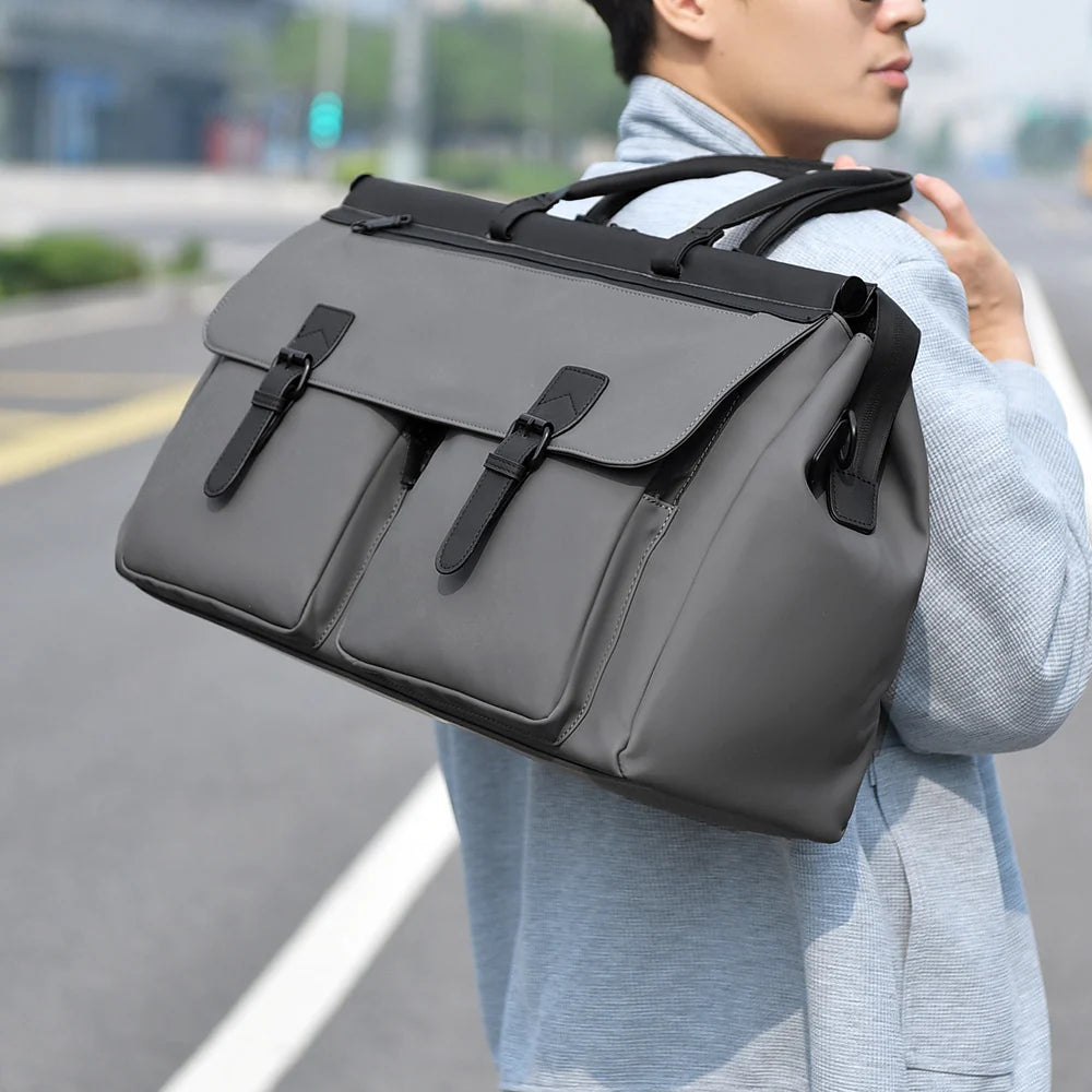 Duffle Bag Water-Resistant Multiple Pockets & Adjustable Strap