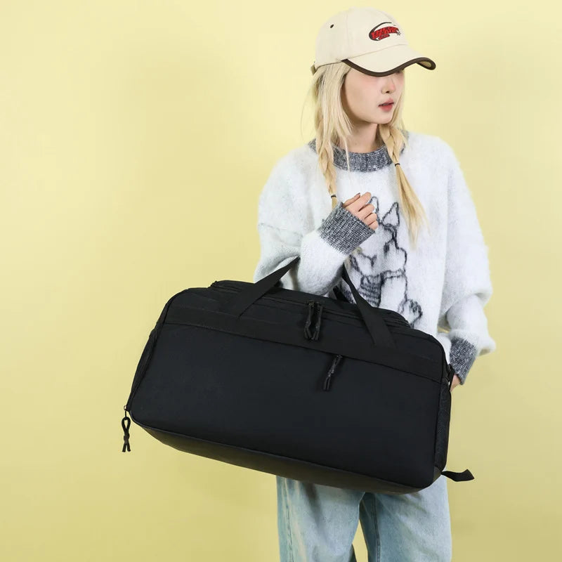 Duffle Bag Water-Resistant Multiple Pockets & Adjustable Strap