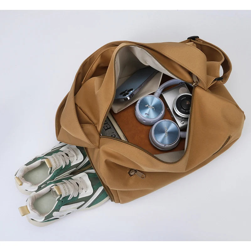 Duffle Bag Water-Resistant Multiple Pockets & Adjustable Strap