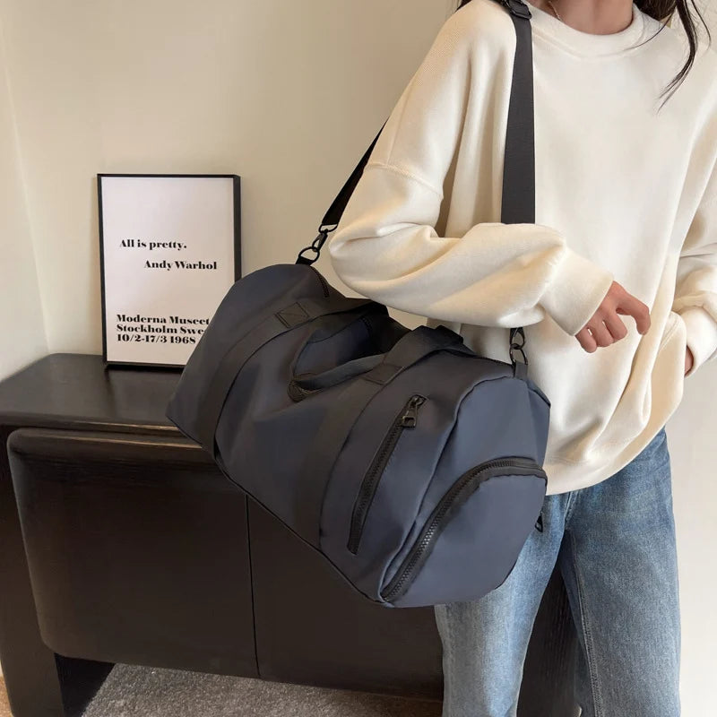 Duffle Bag Water-Resistant Multiple Pockets & Adjustable Strap