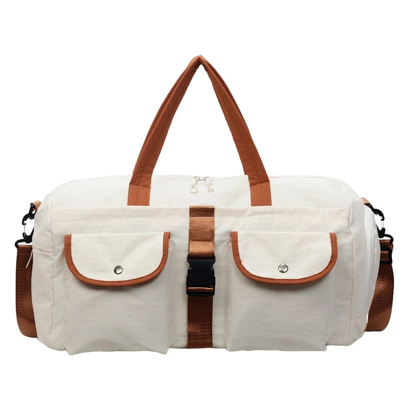 Duffle Bag Water-Resistant Multiple Pockets & Adjustable Strap