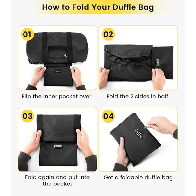 Duffle Bag Water-Resistant Multiple Pockets & Padded Handles