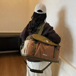 Duffle Bag Water-Resistant Multiple Pockets Padded Shoulder Strap