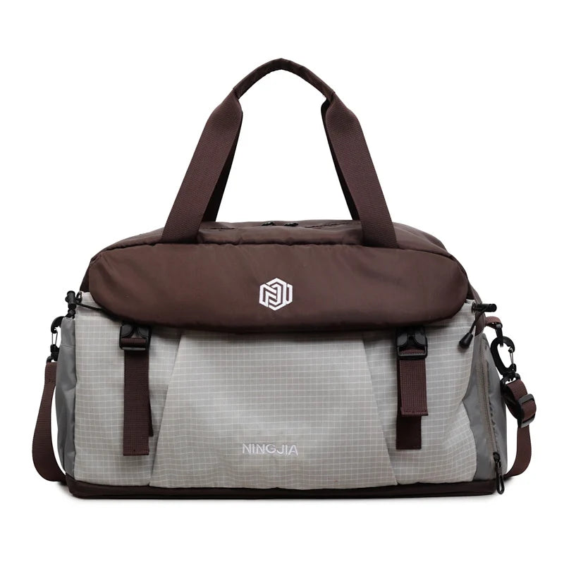 Duffle Bag Water-Resistant Multiple Pockets Padded Shoulder Strap