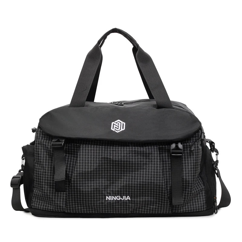 Duffle Bag Water-Resistant Multiple Pockets Padded Shoulder Strap