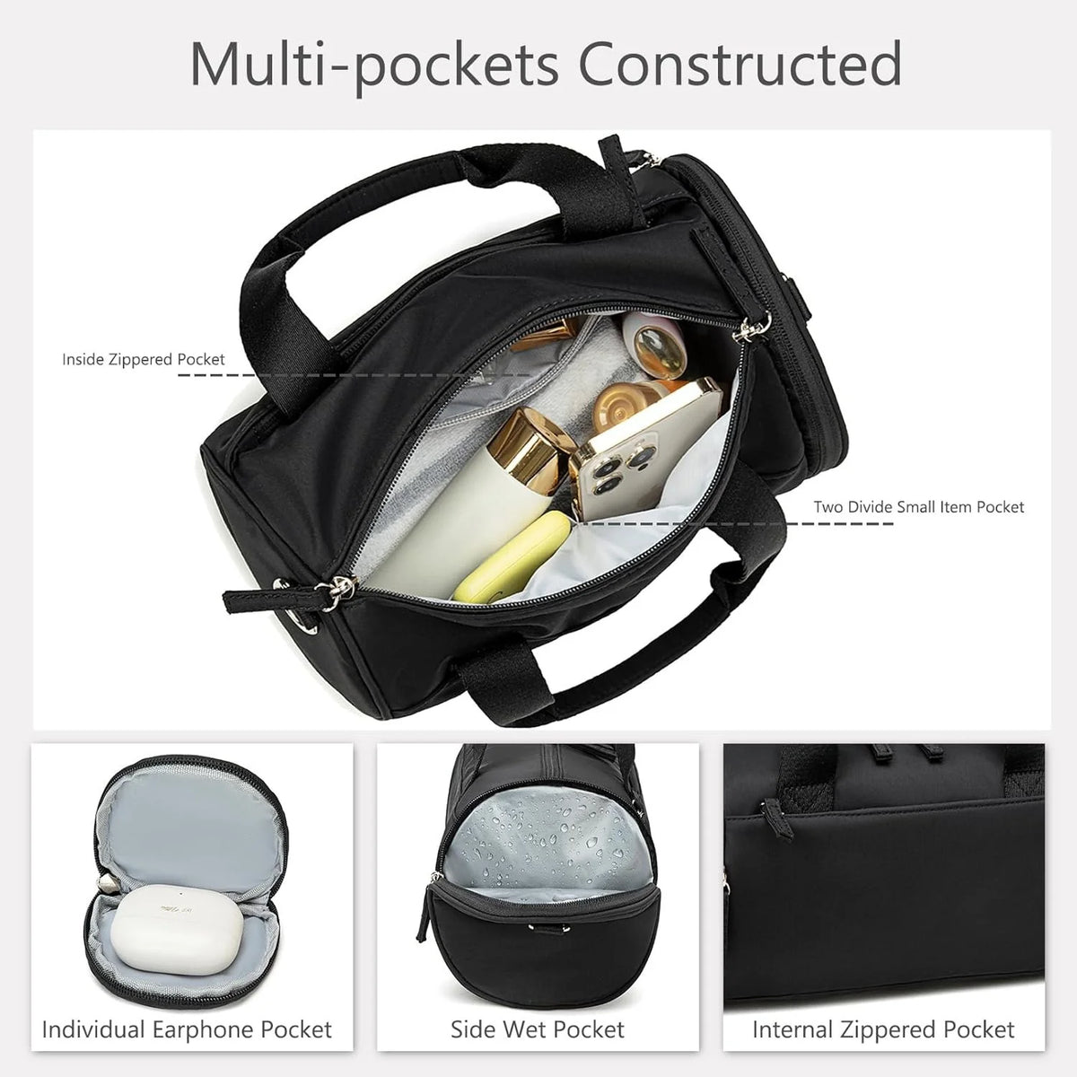 Duffle Bag Water-Resistant Padded Handles & Adjustable Strap