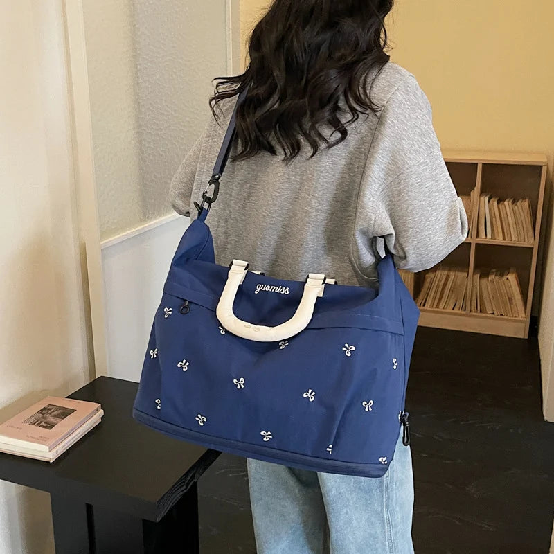 Duffle Bag Water-Resistant Padded Handles & Detachable Strap