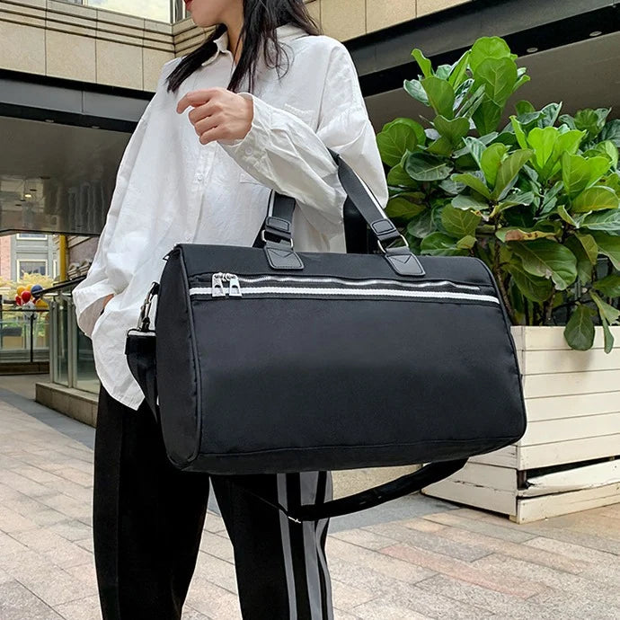 Duffle Bag Water-Resistant Padded Shoulder Strap & Dual Handles
