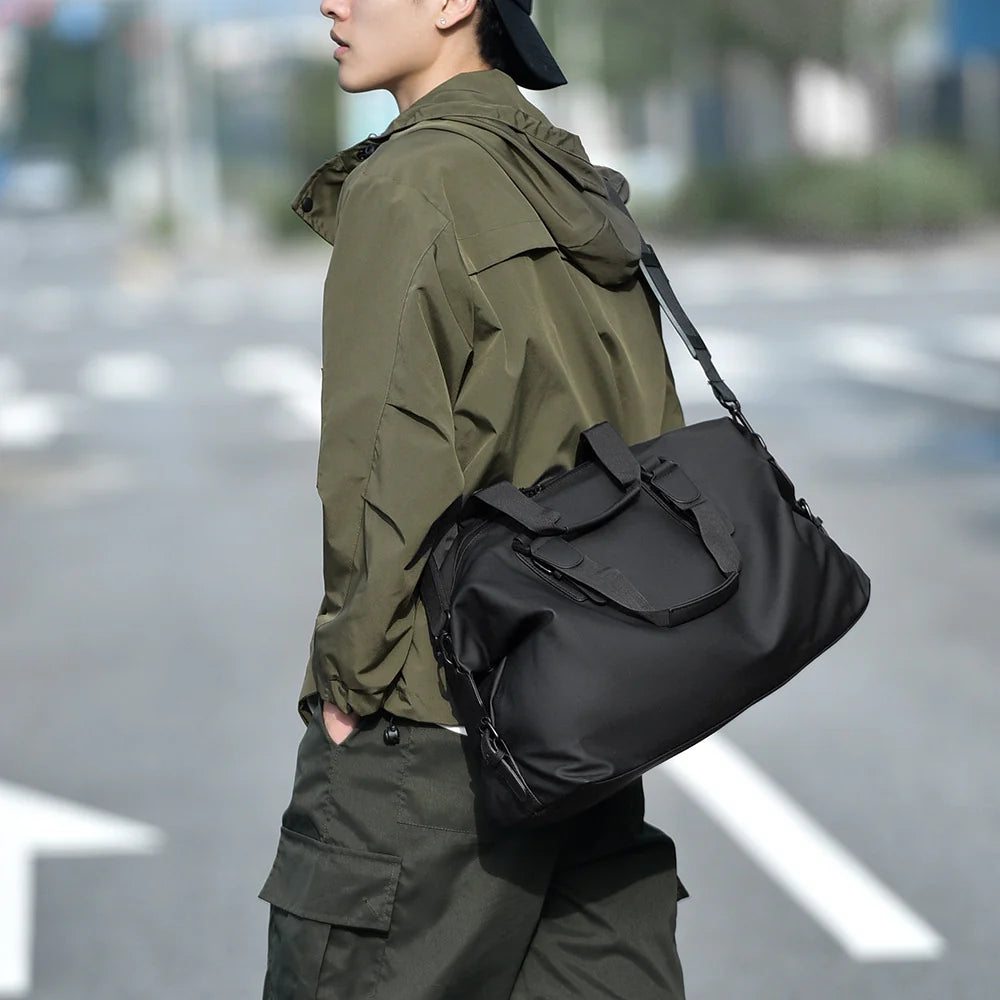 Duffle Bag Waterproof Multiple Compartments & Detachable Strap