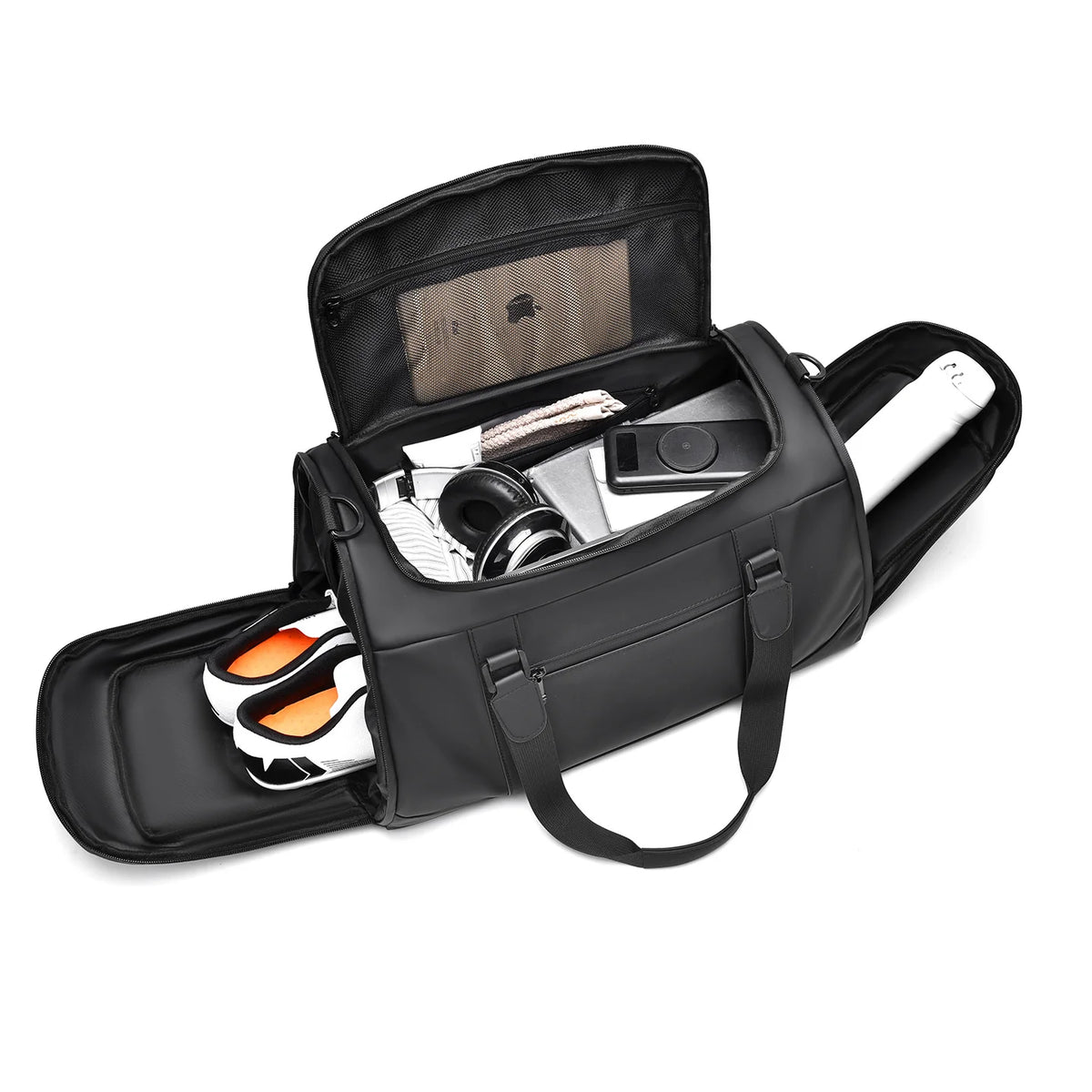 Duffle Bag Waterproof Multiple Compartments Padded Shoulder Straps