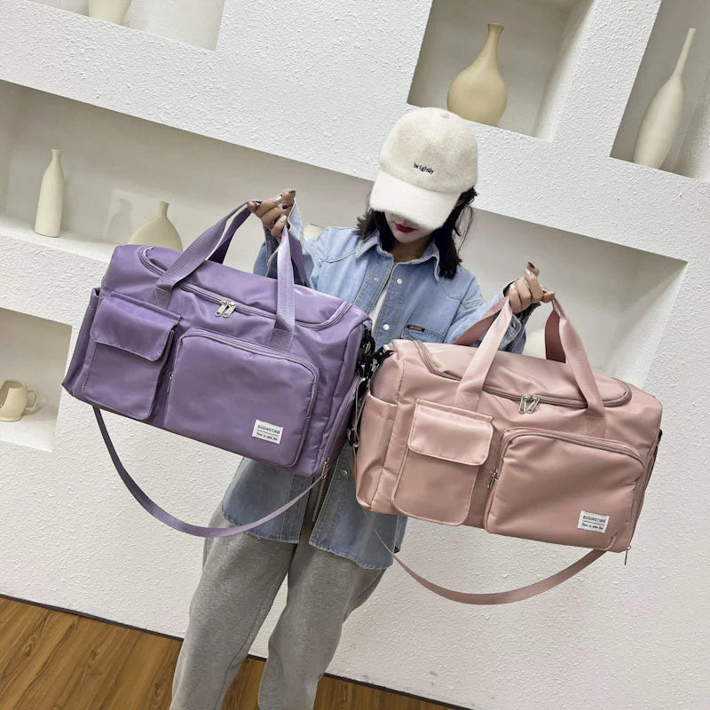Duffle Bag Weather-Resistant Multiple Compartments & Detachable Strap