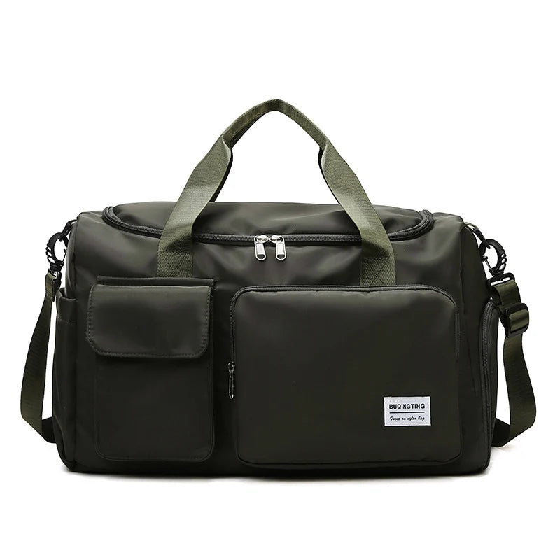 Duffle Bag Weather-Resistant Multiple Compartments & Detachable Strap