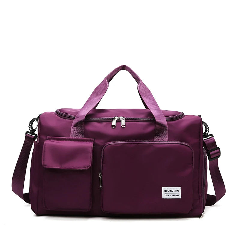Duffle Bag Weather-Resistant Multiple Compartments & Detachable Strap