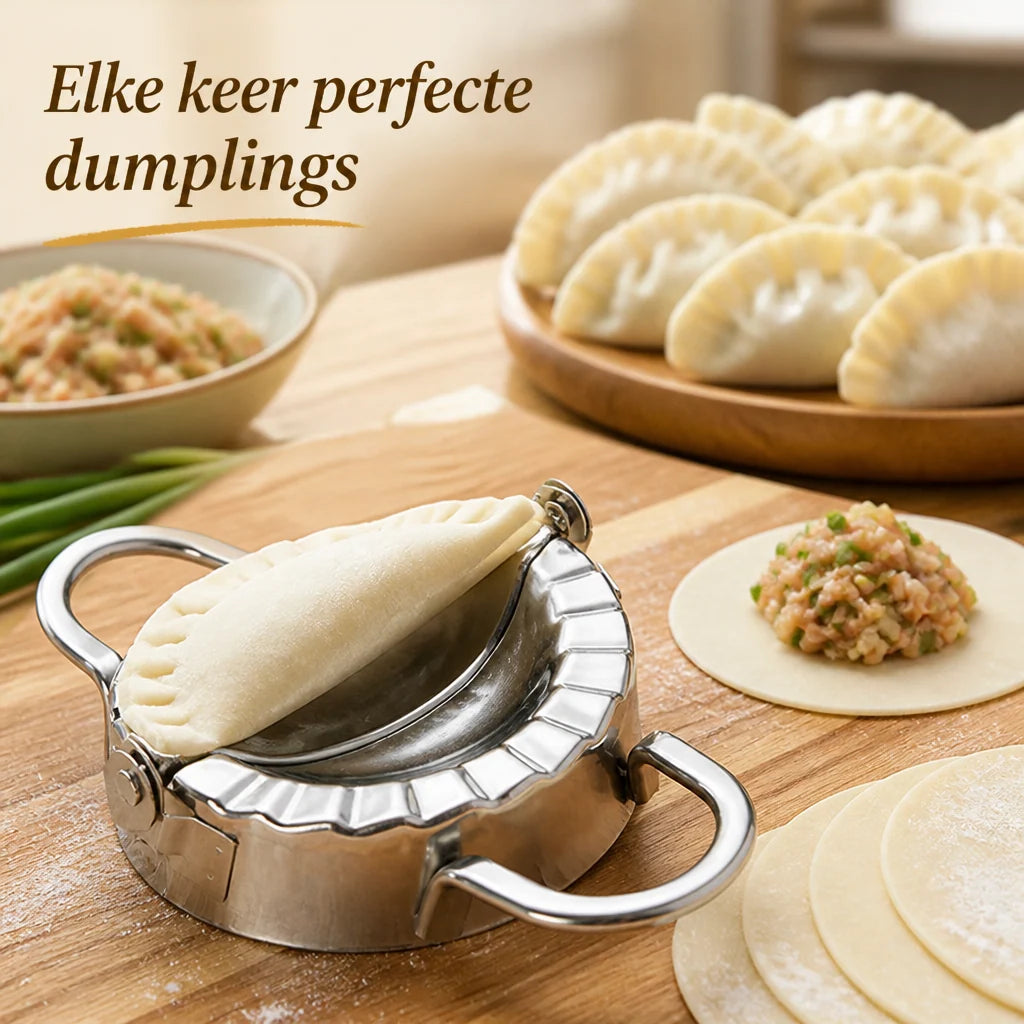 Dumpling Mold Set Stainless Steel With Dough Cutter