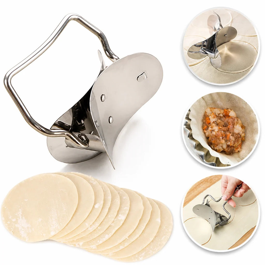 Dumpling Mold Set Stainless Steel With Dough Cutter