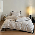 Duvet Cover 4-Piece Set Breathable Cotton Blend Reversible