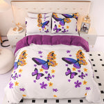 Duvet Cover Blue & Orange Geometric Zigzag Machine Washable