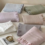 Duvet Cover Double-Layer Cotton Gauze Ruffled Edges