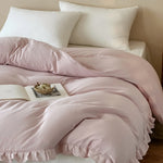 Duvet Cover Double-Layer Cotton Gauze Ruffled Edges