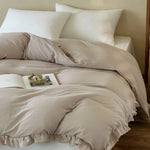 Duvet Cover Double-Layer Cotton Gauze Ruffled Edges