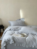 Duvet Cover Double-Layer Cotton Gauze Ruffled Edges