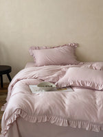 Duvet Cover Double-Layer Cotton Gauze Ruffled Edges