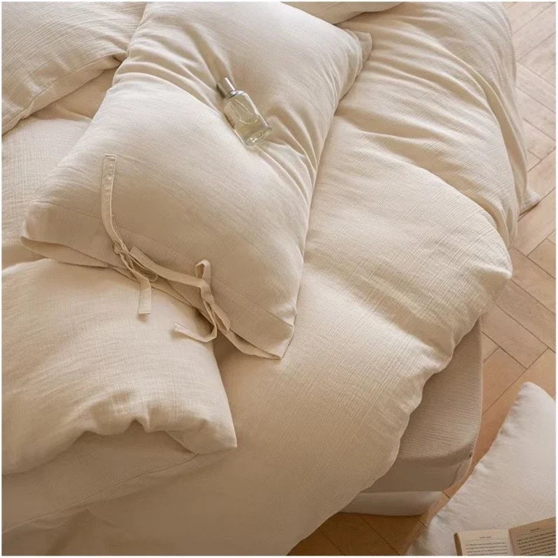 Duvet Cover Reversible Quilted Bow Appliques